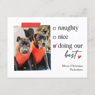 Ons beste EDITABLE COLOR Vakantie kerstmis Briefka Feestdagenkaart