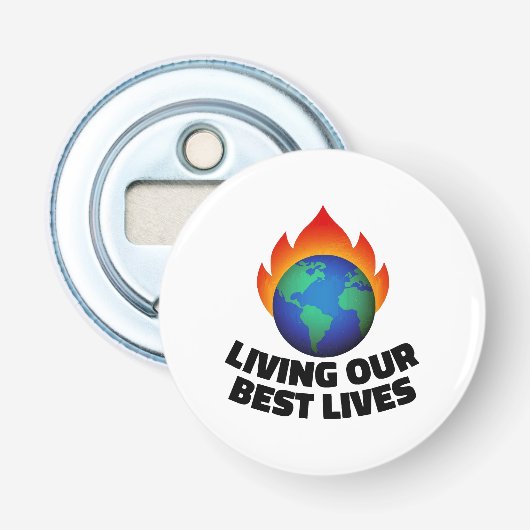 Ons beste leven leiden button flesopener (Voorkant)