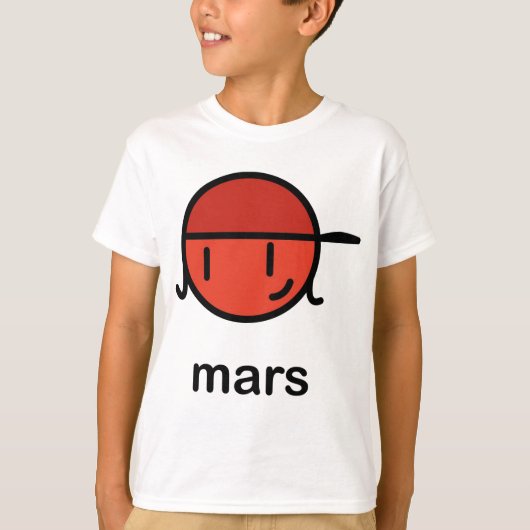 Ons Big Fat Solar-systeem - Mars T-shirt (Voorkant)