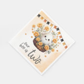 Ons boek is twee geesten verjaardag servet (Hoek)