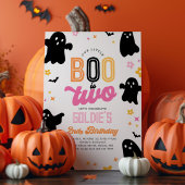 Ons boek is twee Halloween-uitnodigingen Kaart