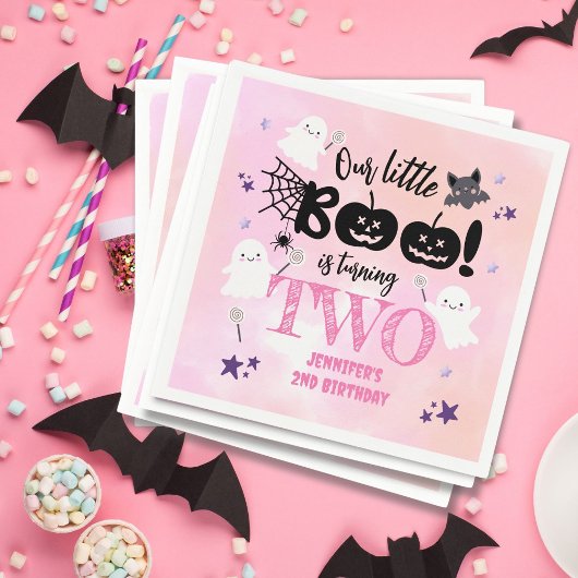 Ons boekje wordt twee! Halloween-verjaardag Servet