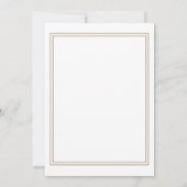 Ons bruiloft van de Witte Modern Elegant Wedding Kaart (Achterkant)