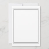 Ons bruiloft witte zwarte moderne huwelijk kaart (Achterkant)