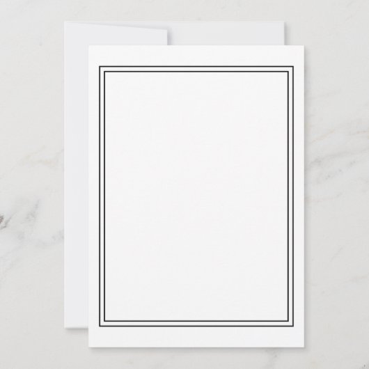 Ons bruiloft witte zwarte moderne huwelijk kaart (Achterkant)