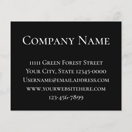 Ons cadeau aan u krijgt 10% korting op zwart-wit flyer (Achterkant)