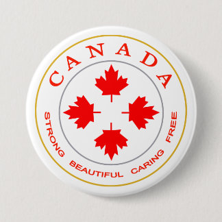 Ons Canada-embleem Ronde Button 7,6 Cm