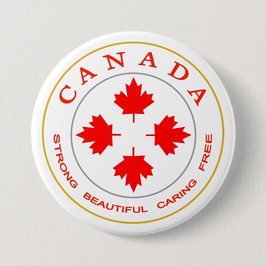 Ons Canada-embleem Ronde Button 7,6 Cm (Voorkant)