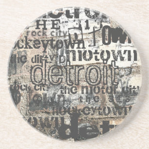 Ons Detroit Zandsteen Onderzetter