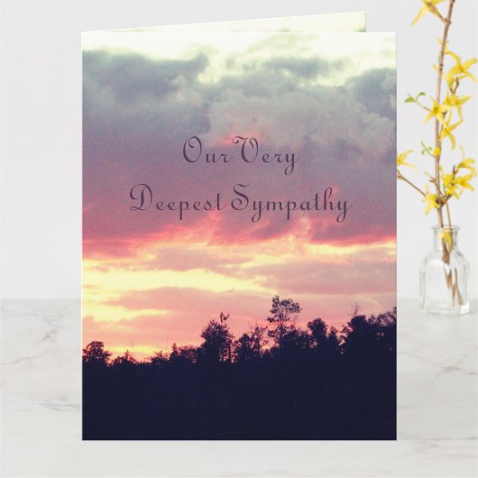 Ons diepste medeleven kaart (Gele Bloem)