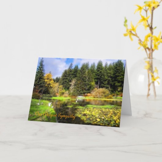 Ons diepste medeleven kaart (Gele Bloem)