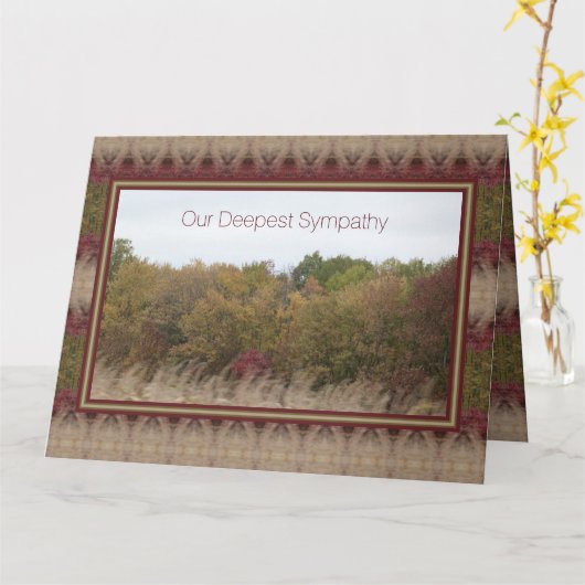 Ons diepste medeleven kaart (Gele Bloem)