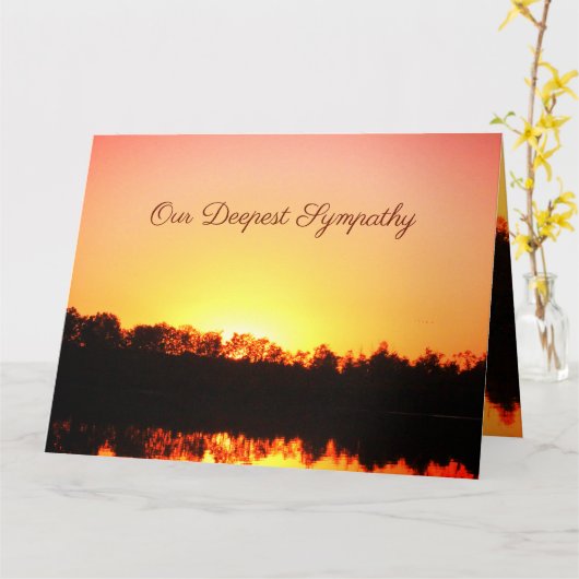 Ons diepste medeleven kaart (Gele Bloem)