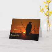 Ons diepste sympathie - Eagle bij zonsondergang Ka Kaart (Gele Bloem)