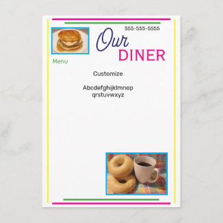 Ons diner aangepast menu