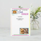 Ons diner aangepast menu (Staand voorkant)