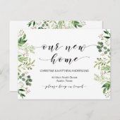 Ons droomhuis, Greenery, Moving Announcement Briefkaart (Voorkant / Achterkant)