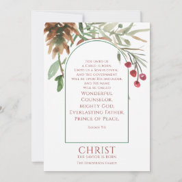 Ons Een kind wordt geboren met Kerstmis Feestdagenkaart