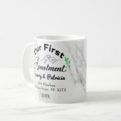 Ons eerste appartement 2021 - Aangepaste namen en Koffiemok (Voorkant links)