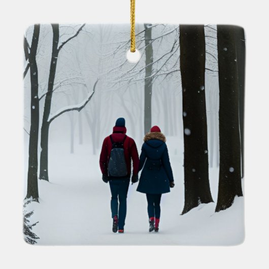 Ons Eerste Appartement Housewarming Nieuw Huis Keramisch Ornament (Achterkant)