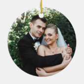 Ons eerste gehuwde kerstfoto Ornament (Achterkant)