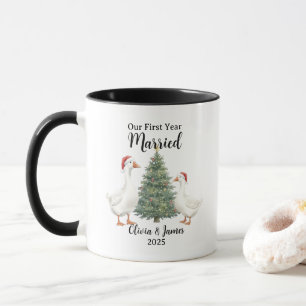 Ons Eerste Getrouwde Jaar Eend Kerstdag Mok