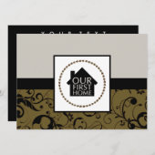 ons eerste huis (damask) kaart (Voorkant / Achterkant)