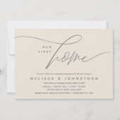 Ons eerste huis, gezellig mooi housewarming party kaart (Voorkant)