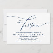 Ons eerste huis, gezellig mooi housewarming party kaart (Voorkant)