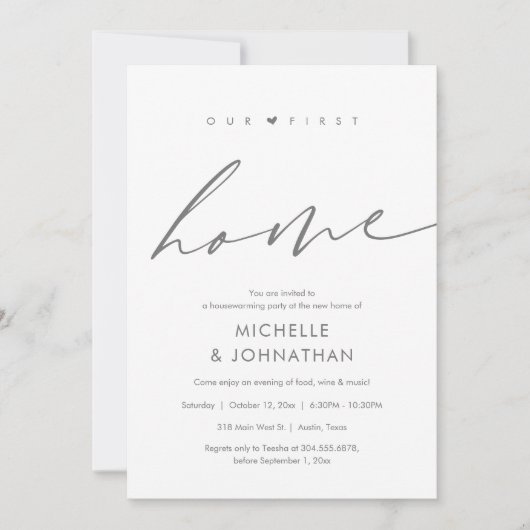 Ons eerste huis, Housewarming feestviering Kaart (Voorkant)