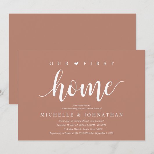 Ons eerste huis, Housewarming feestviering Kaart (Voorkant / Achterkant)