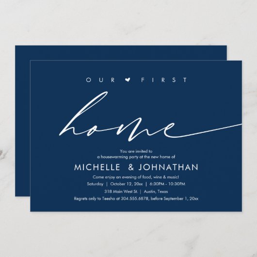 Ons eerste huis, Housewarming feestviering Kaart (Voorkant / Achterkant)