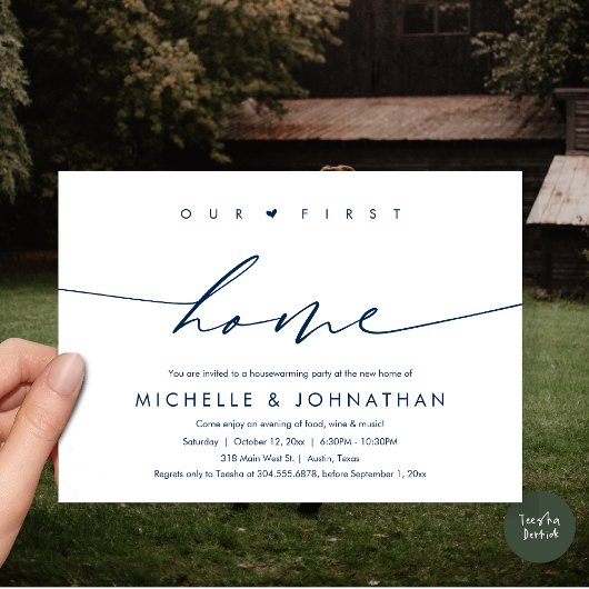 Ons eerste huis, Housewarming feestviering Kaart