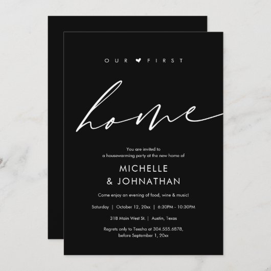 Ons eerste huis, Housewarming feestviering Kaart (Voorkant / Achterkant)