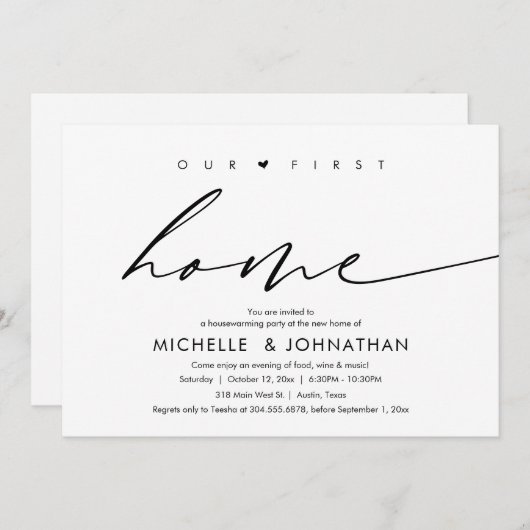 Ons eerste huis, Housewarming feestviering Kaart (Voorkant / Achterkant)