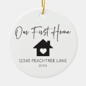 Ons eerste huis Housewarming New House 1st Home Keramisch Ornament (Voorkant)