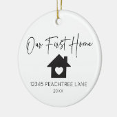 Ons eerste huis Housewarming New House 1st Home Keramisch Ornament (Links)