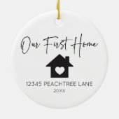 Ons eerste huis Housewarming New House 1st Home Keramisch Ornament (Achterkant)