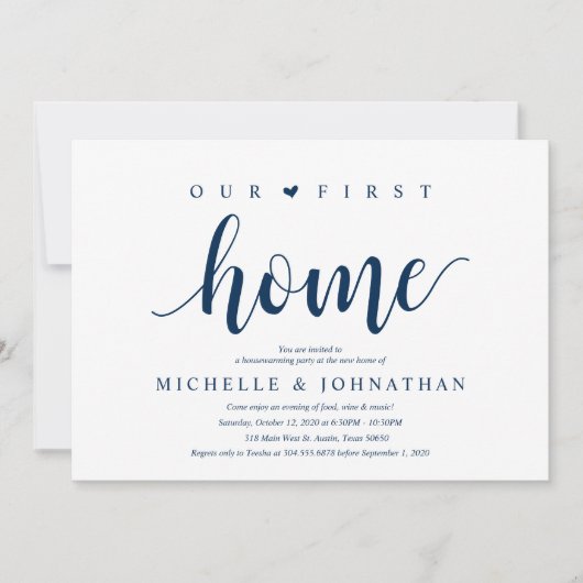 Ons eerste huis, Housewarming party Kaart (Voorkant)