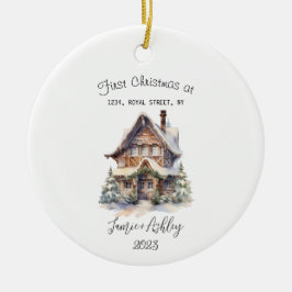 Ons Eerste Huis Kerst Ornament 2023 Personaliseren