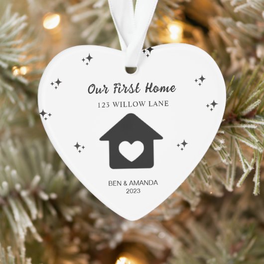 Ons Eerste Huis Kerstmis Gepersonaliseerde Housewa Ornament (Boom)