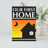 ons eerste huis ( mod sunrise ) kaart (Staand voorkant)