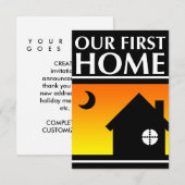 ons eerste huis ( mod sunrise ) kaart (Voorkant / Achterkant)