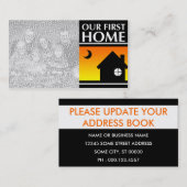 ons eerste huis ( mod sunset ) visitekaartje (Voorkant / Achterkant)