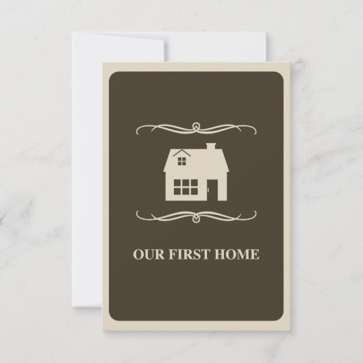 ons eerste huis ( mod - thuis ) aankondiging (Voorkant)