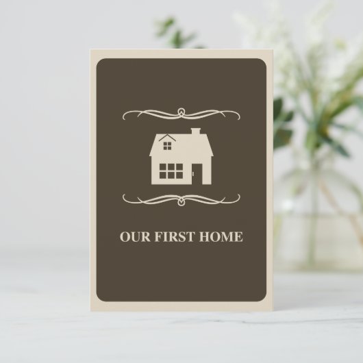 ons eerste huis ( mod - thuis ) aankondiging (Staand voorkant)