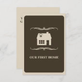 ons eerste huis ( mod - thuis ) aankondiging (Voorkant / Achterkant)