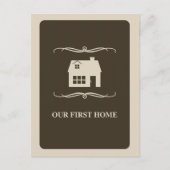 ons eerste huis ( mod - thuis ) briefkaart (Voorkant)