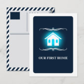 ons eerste huis ( mod - thuis ) briefkaart (Voorkant / Achterkant)