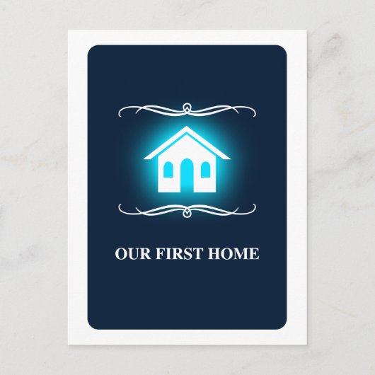 ons eerste huis ( mod - thuis ) briefkaart (Voorkant)
